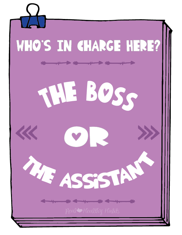 Ask yourself before you take your next bite, “Who’s in Charge Here—the Boss or the Assistant?” | How to Nix Zombie Eating the Easy Way | www.realhealthyhabits.com
