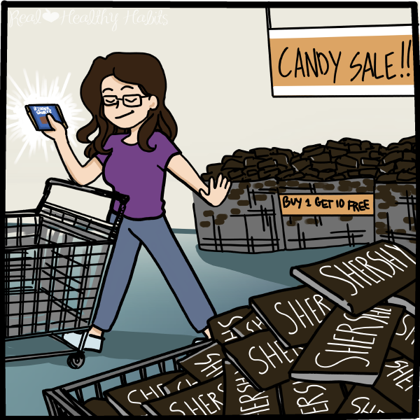 Eat less candy by being a Candy Snob! | How to Achieve the “No Candy” Halloween Miracle | www.realhealthyhabits.com