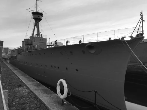 HMS Caroline at Alexandra Dock, Belfast