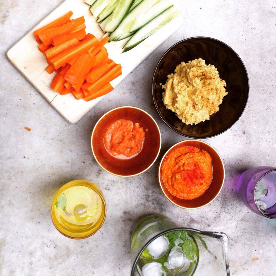 Groentestengels met Wonky dips! 
