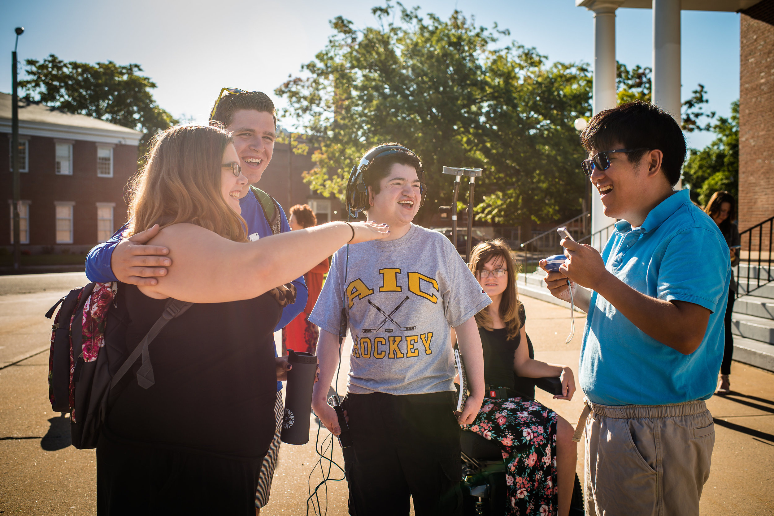 College Steps Students