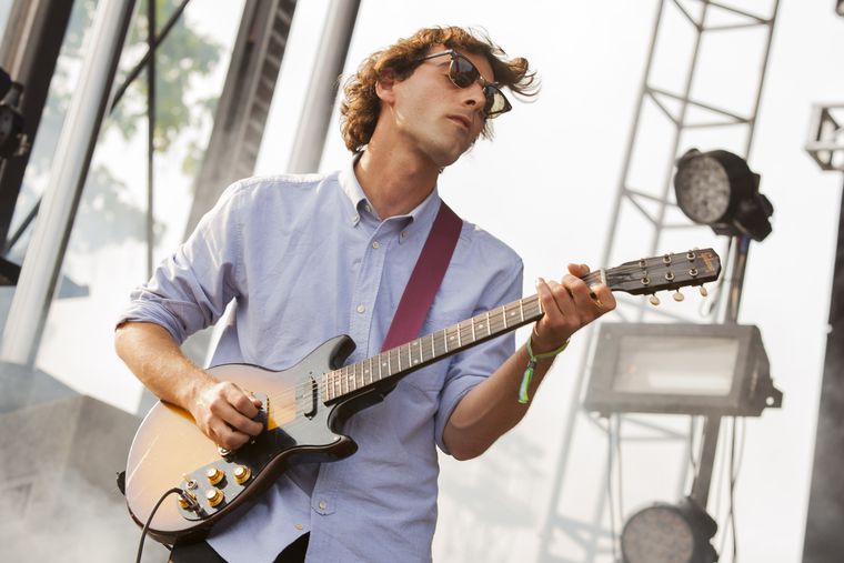 Matt Mondanile, formerly of Real Estate, playing the 2014 Pitchfork Music Festival in Chicago. Barry Brecheisen/AP