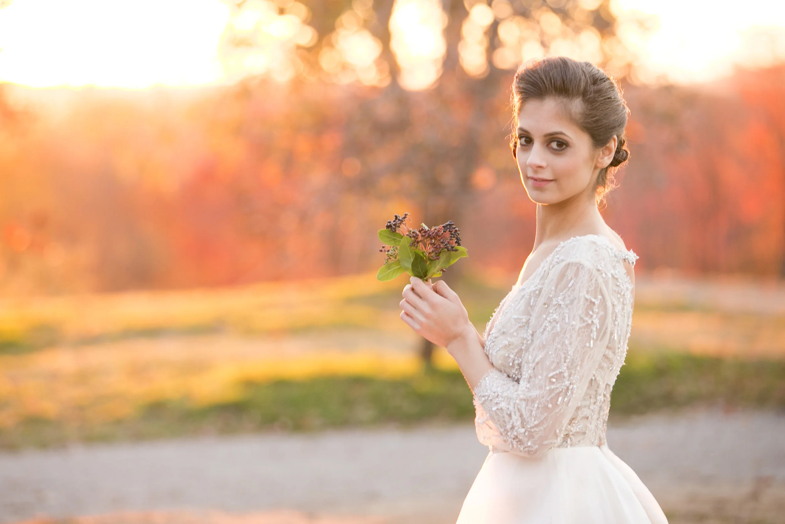 Arleigh Cole Hair Make Up, Gown Plumed Serpent Bridal for Monique Lhuiller