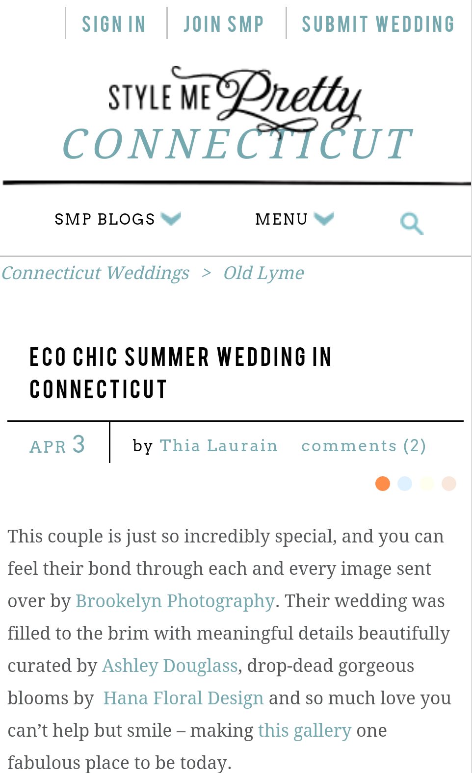 Ashley Douglass Events on Style Me Pretty, CT and NYC Wedding Planner