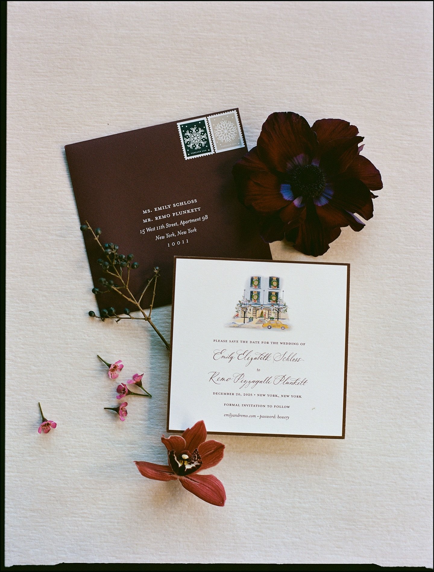 When couples start their stationery most are nowhere near clear on the overall design for their wedding day. The stationery story can move through chapters. Not everything needs to be matchy-matchy to the point you pigeon hole yourselves into a direc