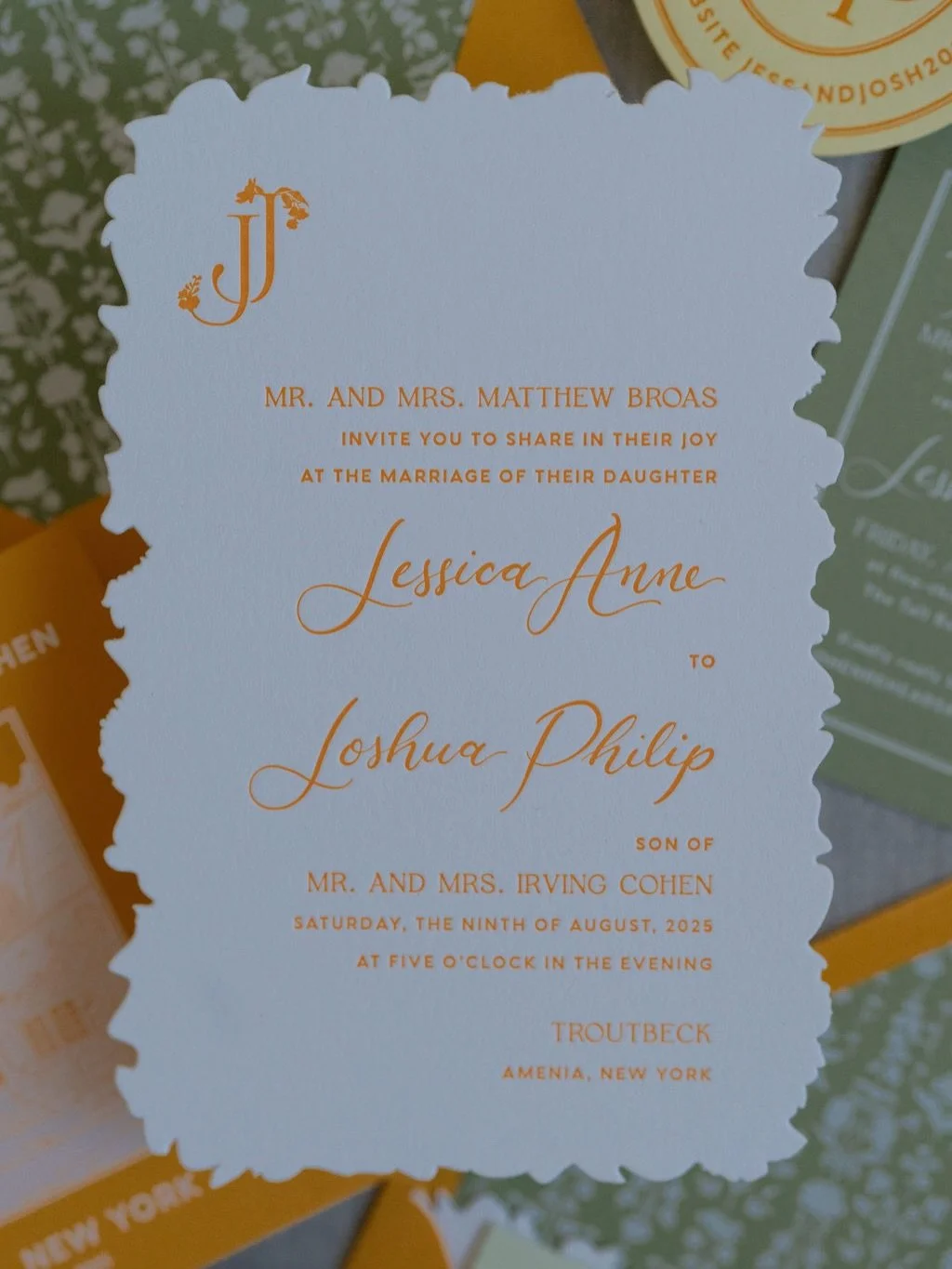 How fun was creating this stationary story for Jess &amp; Josh&rsquo;s wedding weekend with @wouldntitbelovely 
&bull;
Planning &amp; Design: @ashleydouglassevents
Photography: Keila Bottiglieri for @abbyjiuphotography
Video: @moonandbackco
Venue: @t