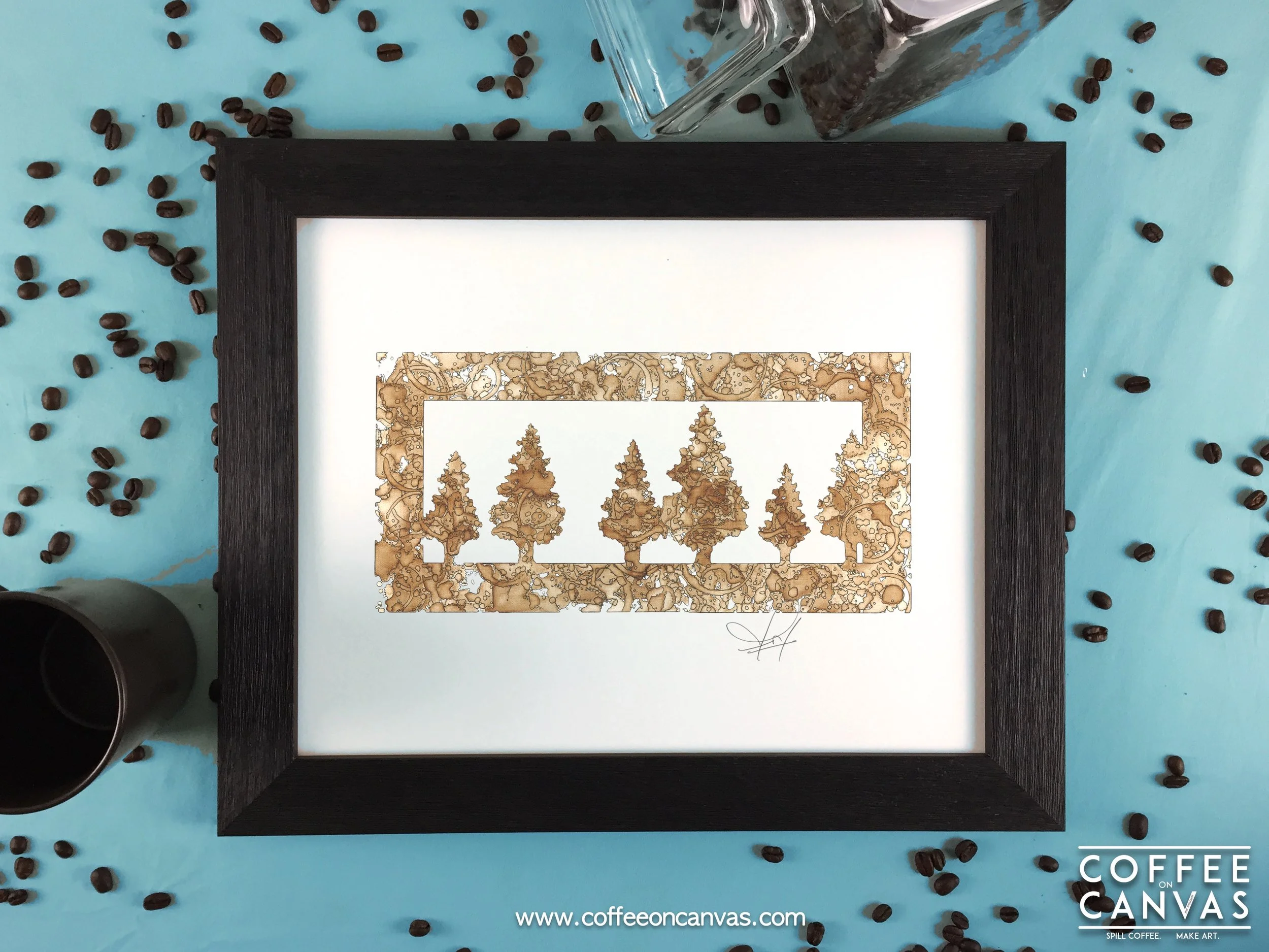3 Grove of Trees (Teal) - Framed.jpg