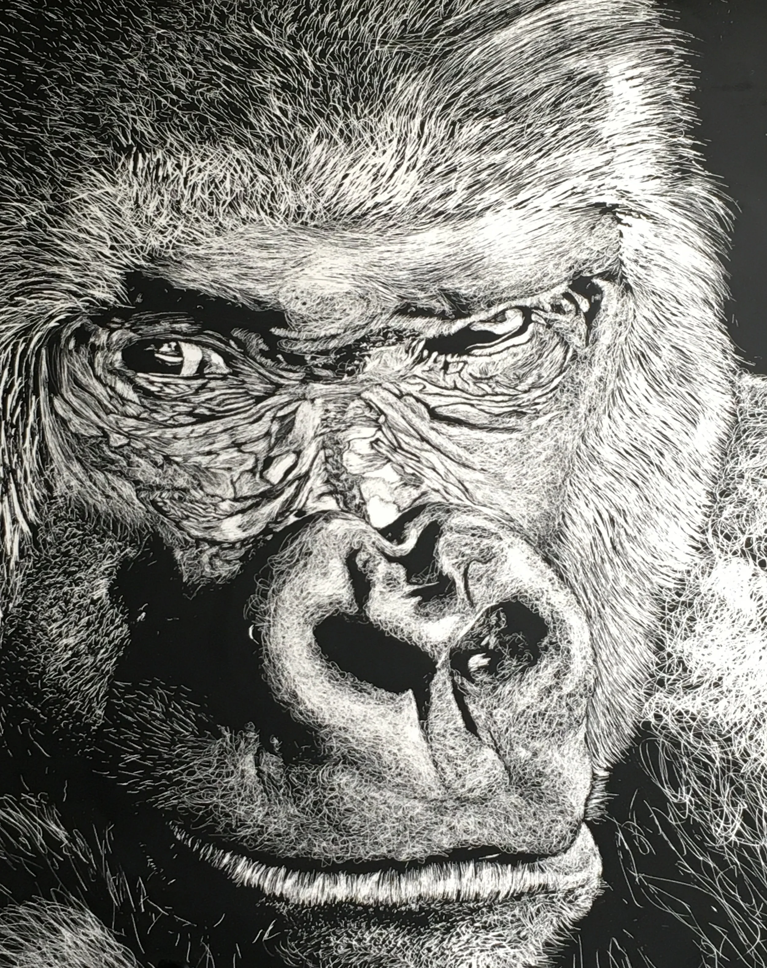 Leah Rivera I'm Alive Scratch Art Lenape HS 10x8 Burlington County