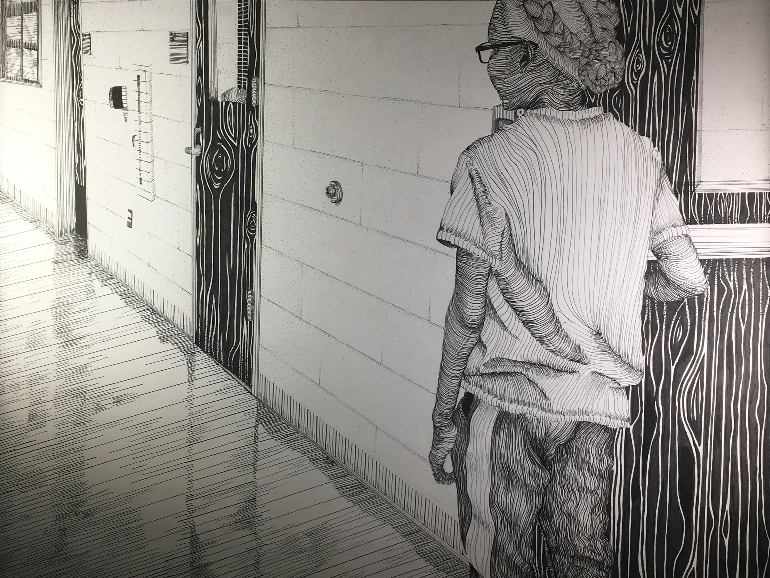 Diedra James Looking in Felt Tip Pen "Monroe Township HS 21x27 Middlesex County