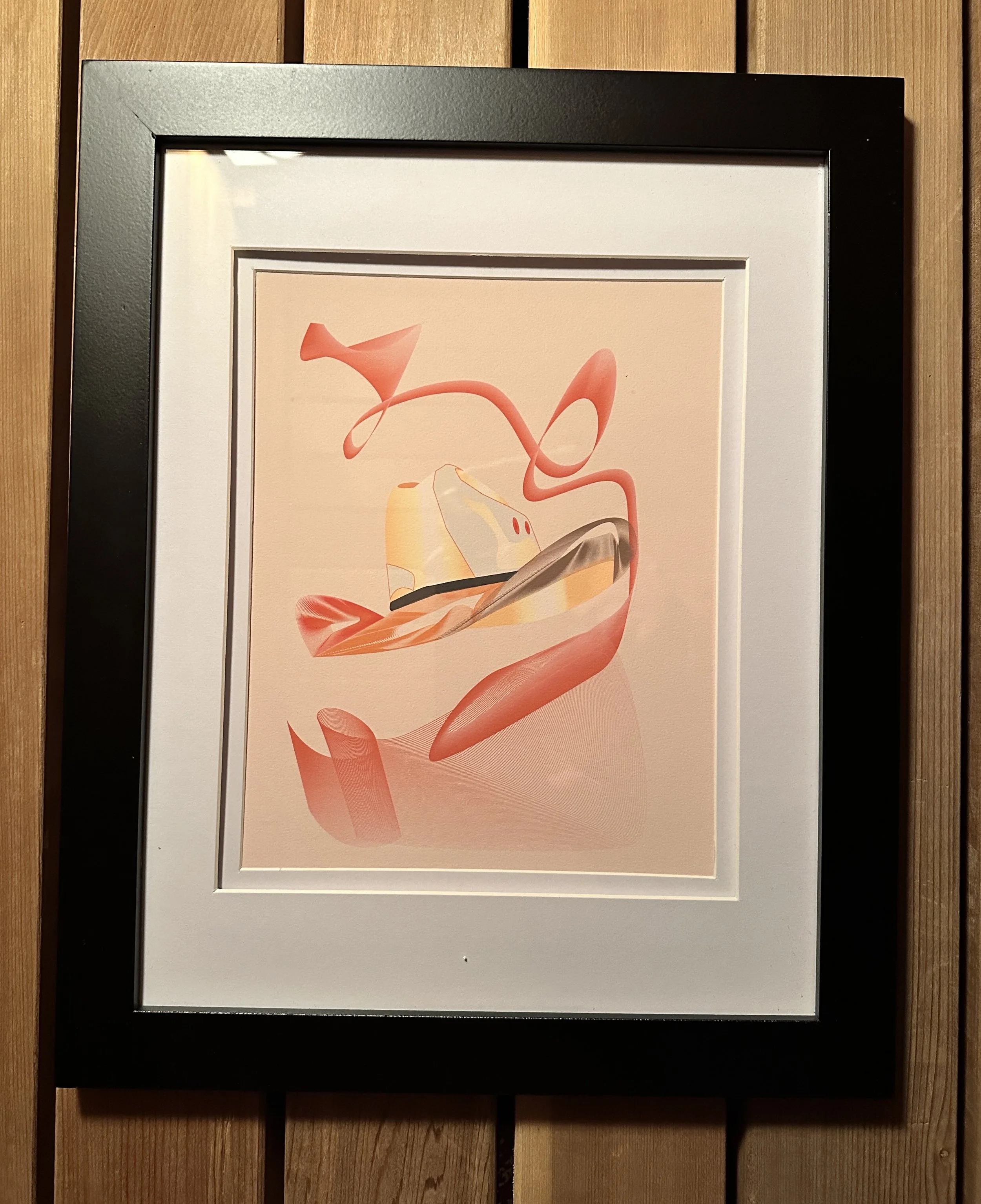 11"x14" Cowboy Hat - Western Prints in Gallery Frame