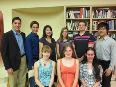 (l to r) Standing - Harrison Ferlauto, Joshua Solomowitz, Catherine Wang, Melissa Wing, Yonatan David, John Yang, Seated – Megan Hansen, Kayla Neville, Vita Jaspen