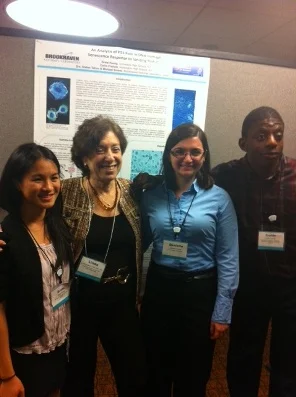 (left to right) Greta Huang, Dr. Birnbuam, Danielle Ferstler, Collin Francis