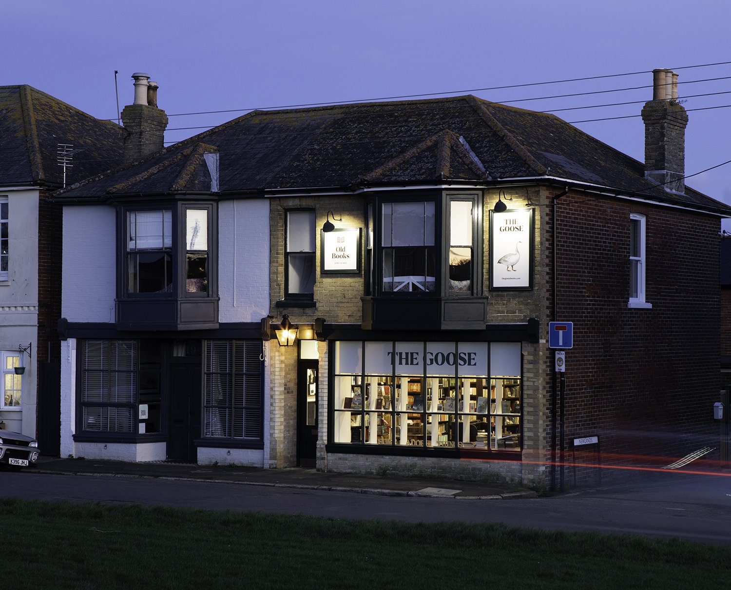 6_Radley House Partnership_Architecture_Commercial_Shop_The Goose Bookshop_Exterior Dusk_Isle of Wight_Hampshire.jpg