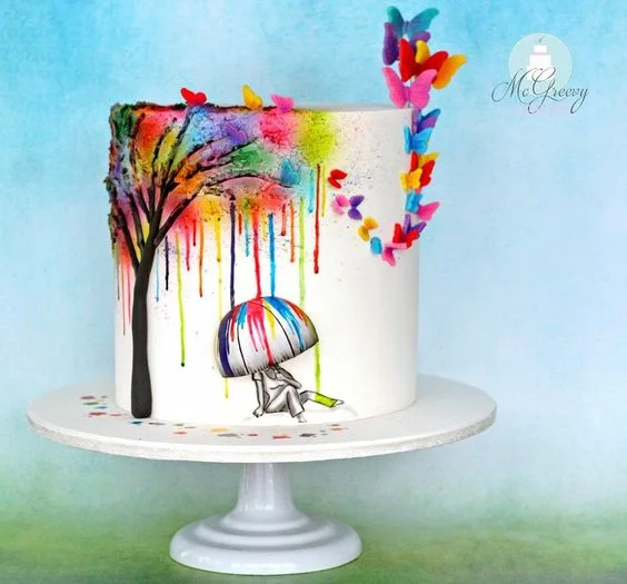 Take this beautiful cake, for example. Whether it's for a wedding or a bridal shower, this is probably one of the most amazing cakes I've ver seen.