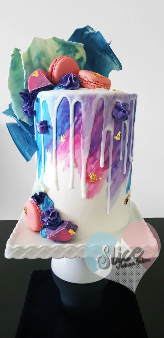 Color drip cakes add an amazing blast of color to any wedding!