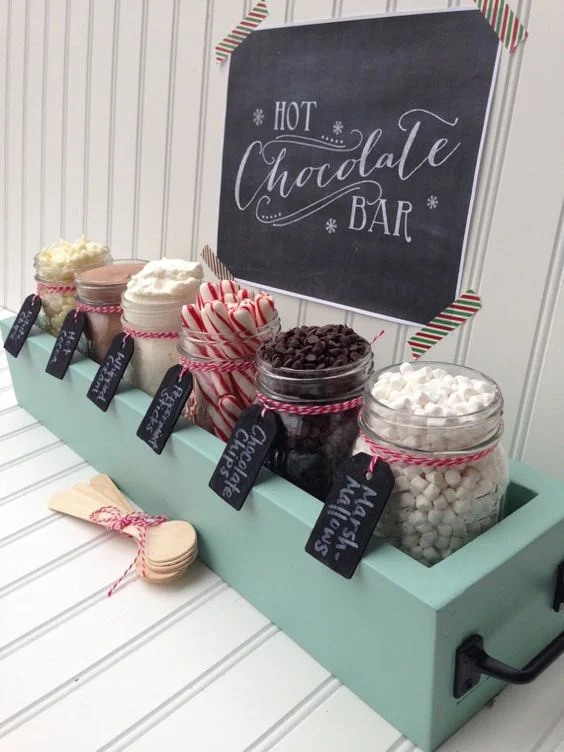 At your Gilbert wedding, consider letting the guests make their own hot chocolate concoctions. Let them choose between gourmet brands and sweet treats!