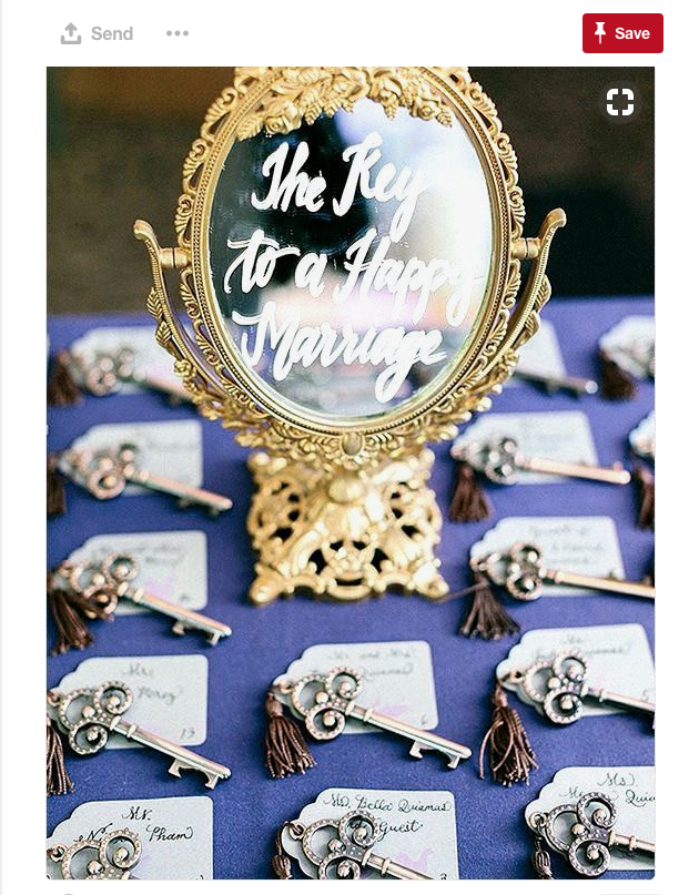Maybe a royal way for table seating at the reception.
