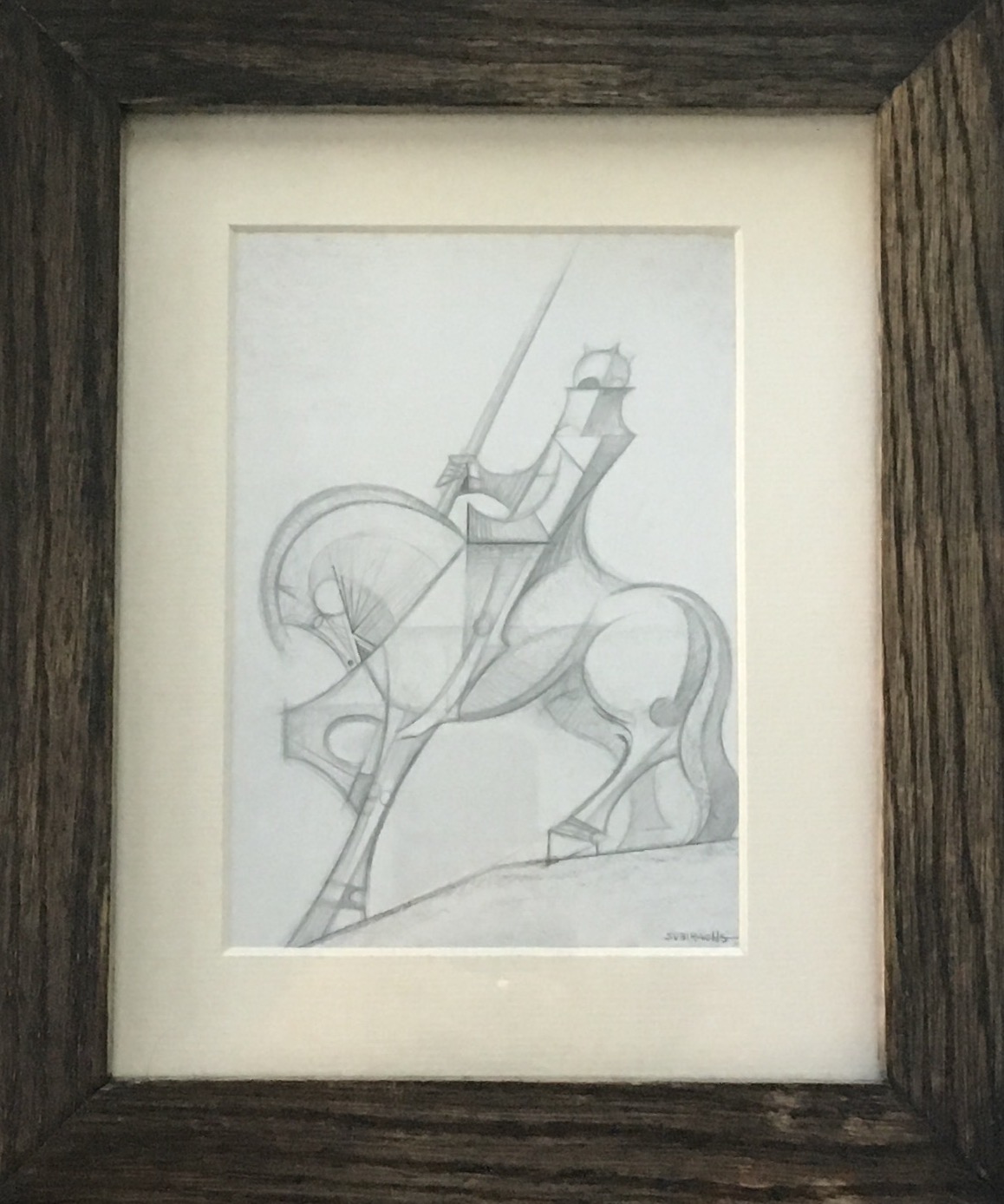 Pencil Sketch of a statue on La Segrada Familia in Barcelona. Artist unknown.