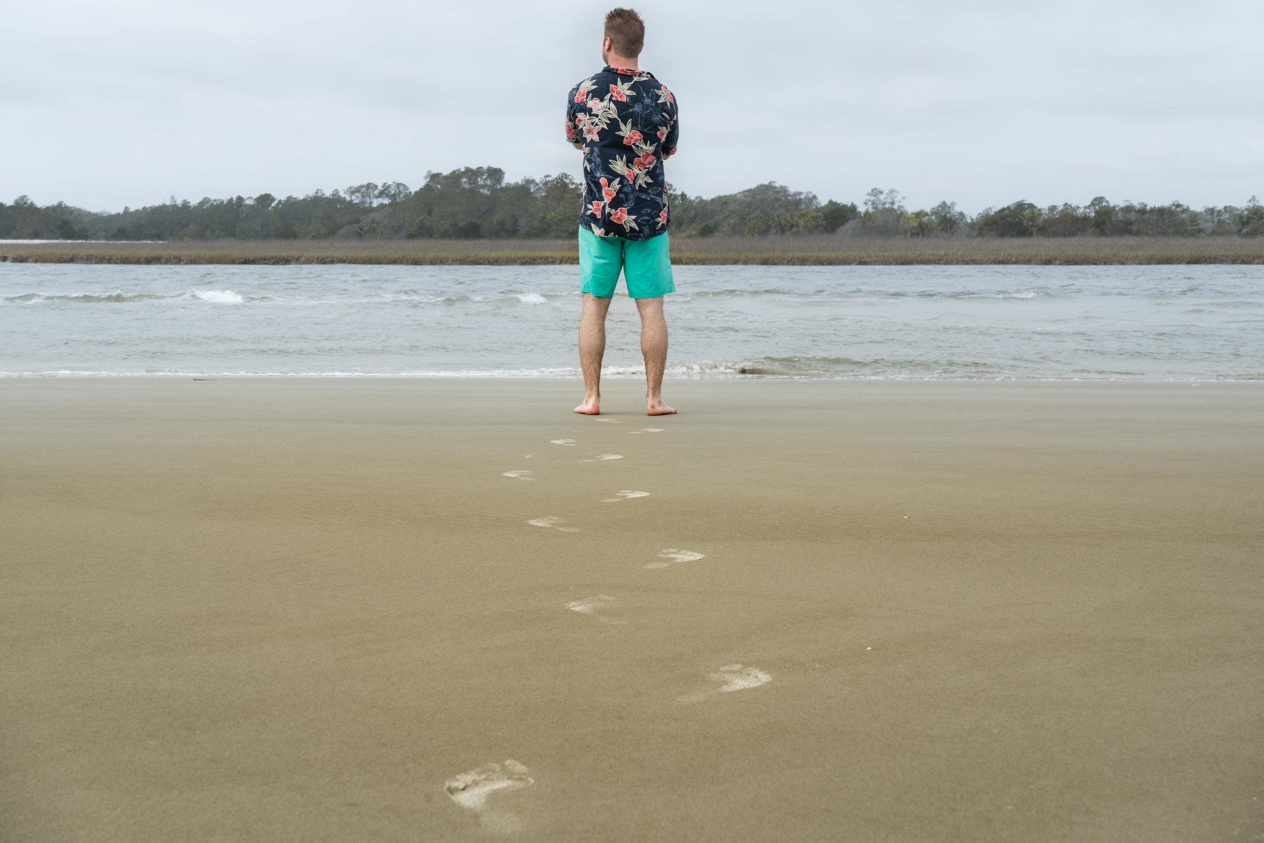 Footprints in the sand on Little Tybee Island via micahdeyoung.com