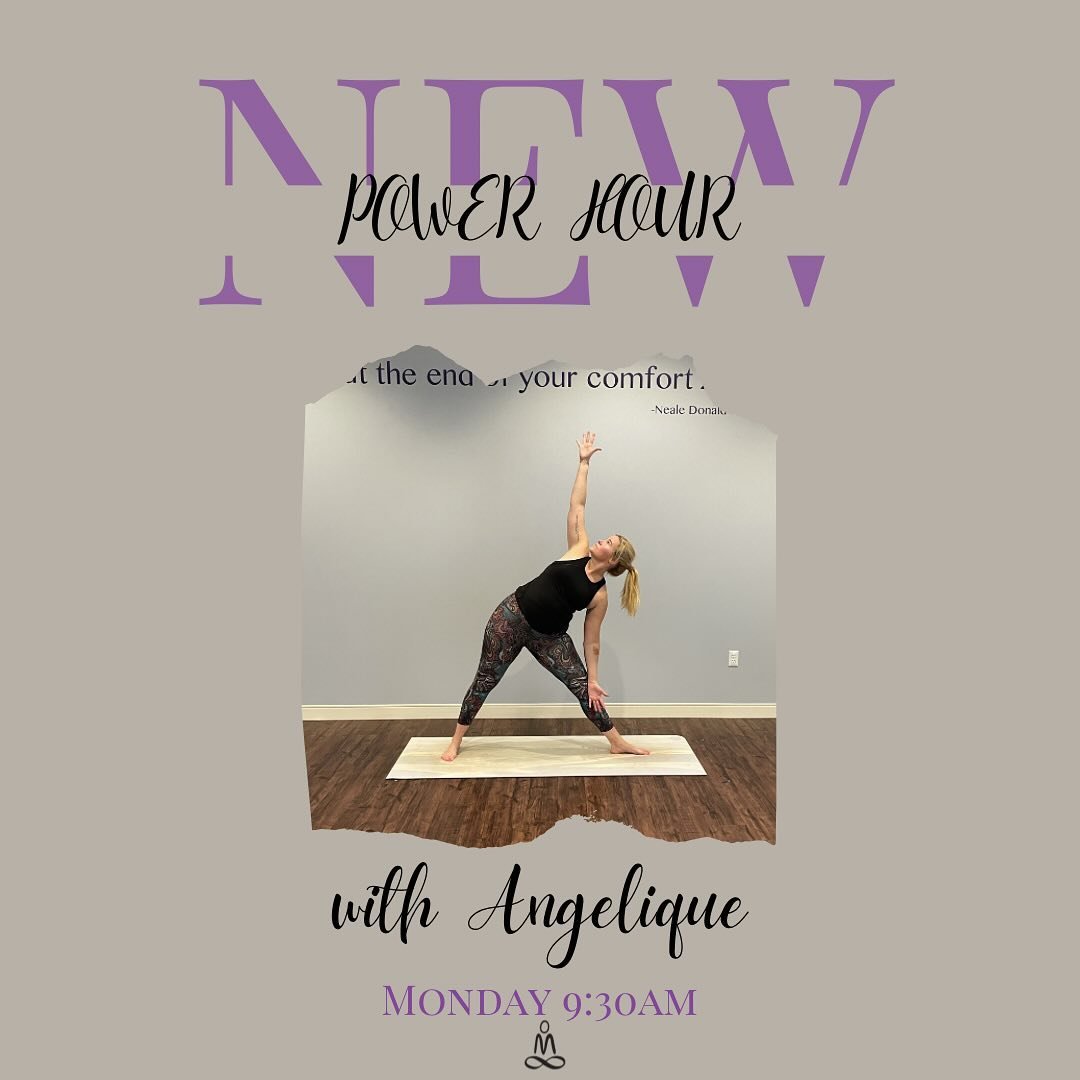 NEW! Power Hour (Heated) with @yogini_angelique Mondays 9:30am. Sign up NOW! 

Wednesday Schedule

6:00-7:00am
Morning Flow (Heated)
with Davon

9:30-10:30am
Power Hour (Heated) 
with Angelique

5:00-6:00pm
Power Hour (Heated) 
with Anne

6:30-7:30pm