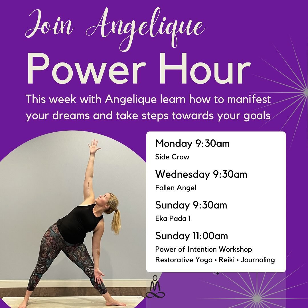 Join @yogini_angelique for a week of manifesting your dreams and taking regular steps towards your goals! Expect Side Crow/ Fallen Angel/ Eka Pada 1 peak poses. She will explain all three poses each day, but there will be slight changes in class, wit