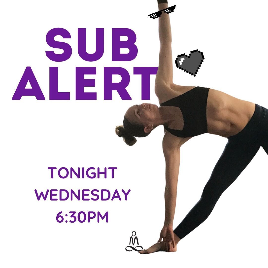 TONIGHT! Special sub tonight 6:30pm Power Hour with @coachortega &hearts;️ 

Then tomorrow&rsquo;s Thursday Schedule 

9:30-10:30am
Power Hour (Heated) 
with Anne

5:30-6:30pm
Power Hour (Heated) 
with Anne B

7:00-8:00pm
$5 Community Yoga (Warm)
wit