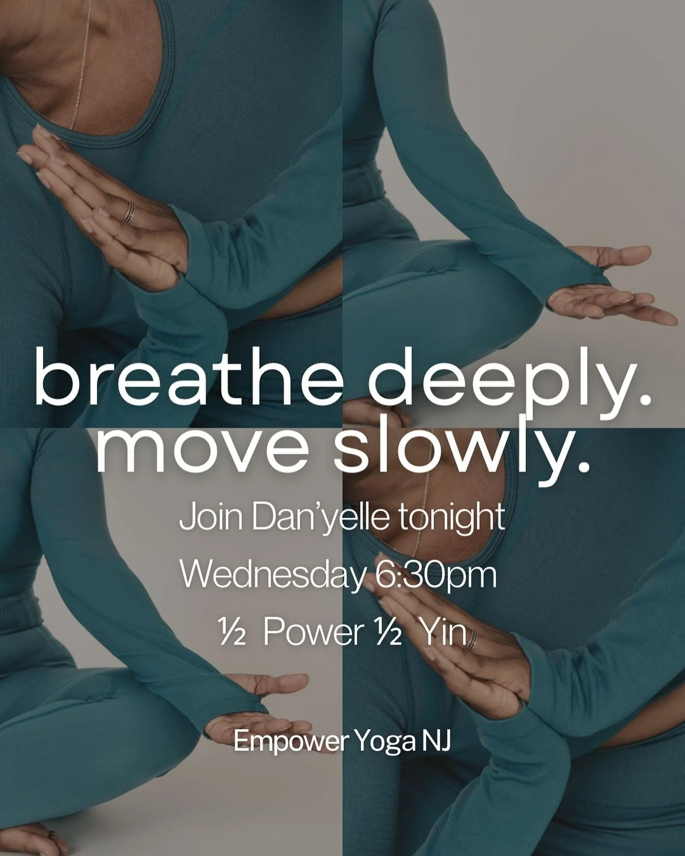 Join Dan’yelle tonight for Half Power Half Yin for a mid week reset! 
And then Thursday Schedule
9:30-10:30am
Power Hour (Heated) 
with Anne 
5:30-6:30pm
Power Hour (Heated) 
with Anne B
7:00-8:00pm
Community Yoga (Warm)
with Shanya
Anytim