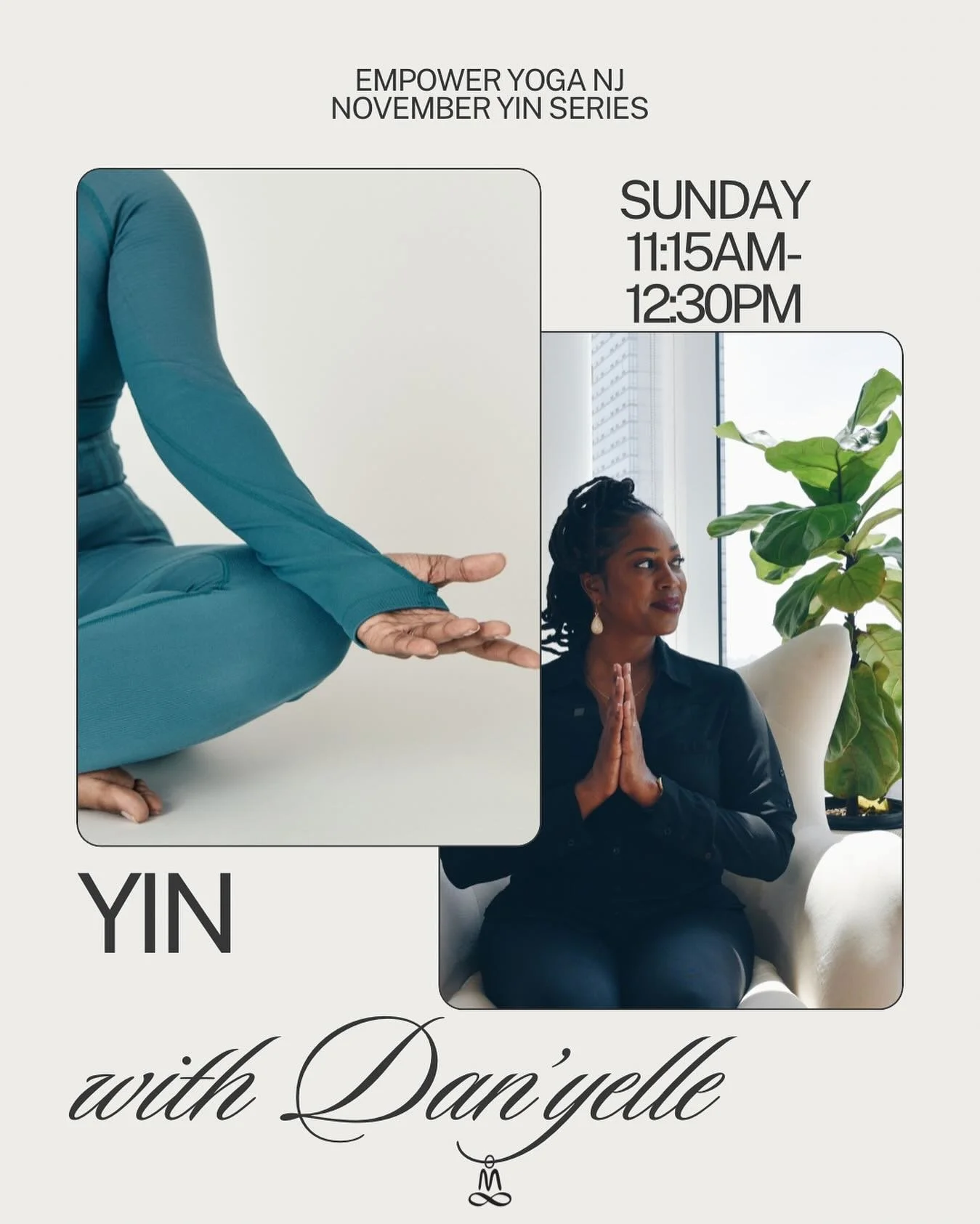 Yin Yoga Series with Dan&rsquo;yelle Williamson-Brown

Sundays in November | 11:15am&ndash;12:30pm
November 9th, 16th &amp; 23rd

Slow down, soften, and restore. Join Dan&rsquo;yelle Williamson-Brown for a special 4-week Yin Yoga series designed to n