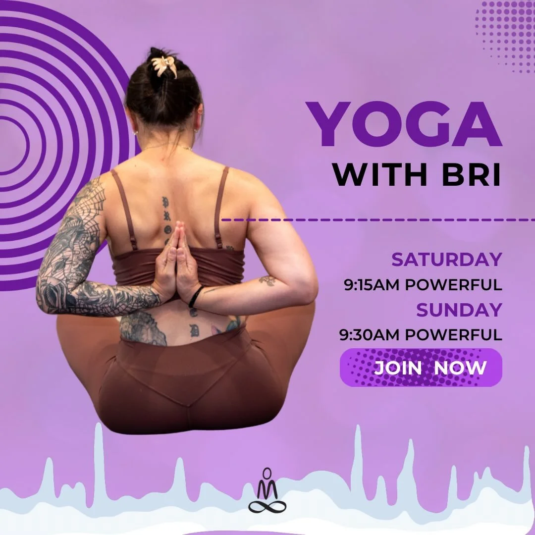 Strong, grounded, and right where you need to be ✨
Join Yoga with Bri for a powerful flow that builds strength, mobility, and confidence&mdash;exactly as you are.

🟣 Saturday 9:15am Powerful
🟣 Sunday 9:30am Powerful

Come move, breathe, and feel su