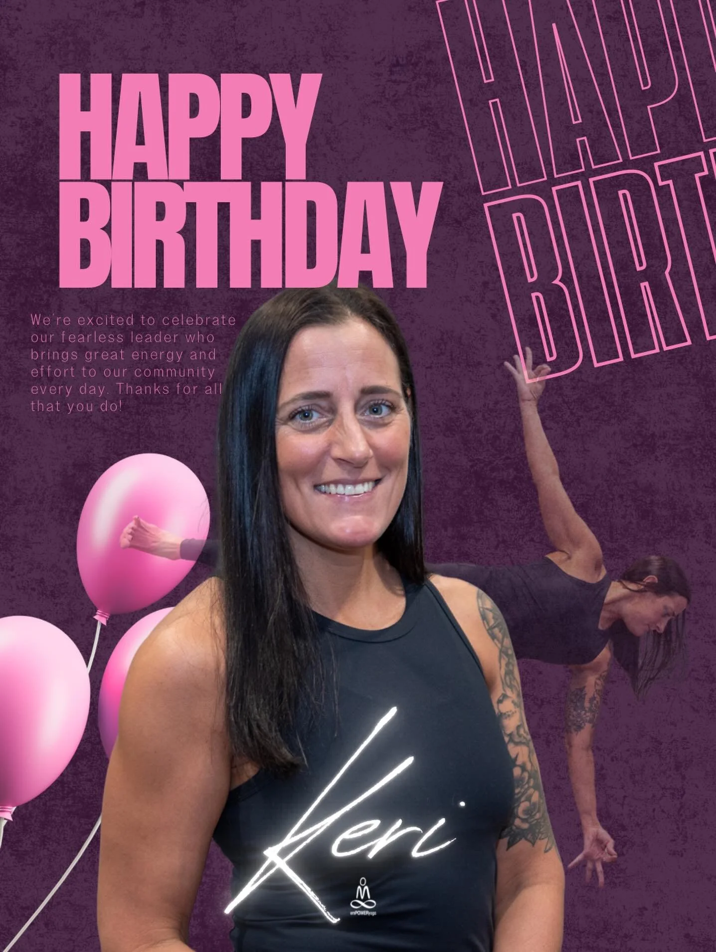 Happy Birthday to our owner and fearless leader, Keri! 🎉✨ Thank you for your vision, heart, and unwavering dedication&mdash;you inspire our community every single day. We&rsquo;re so grateful for you and wish you a year filled with joy, abundance, a