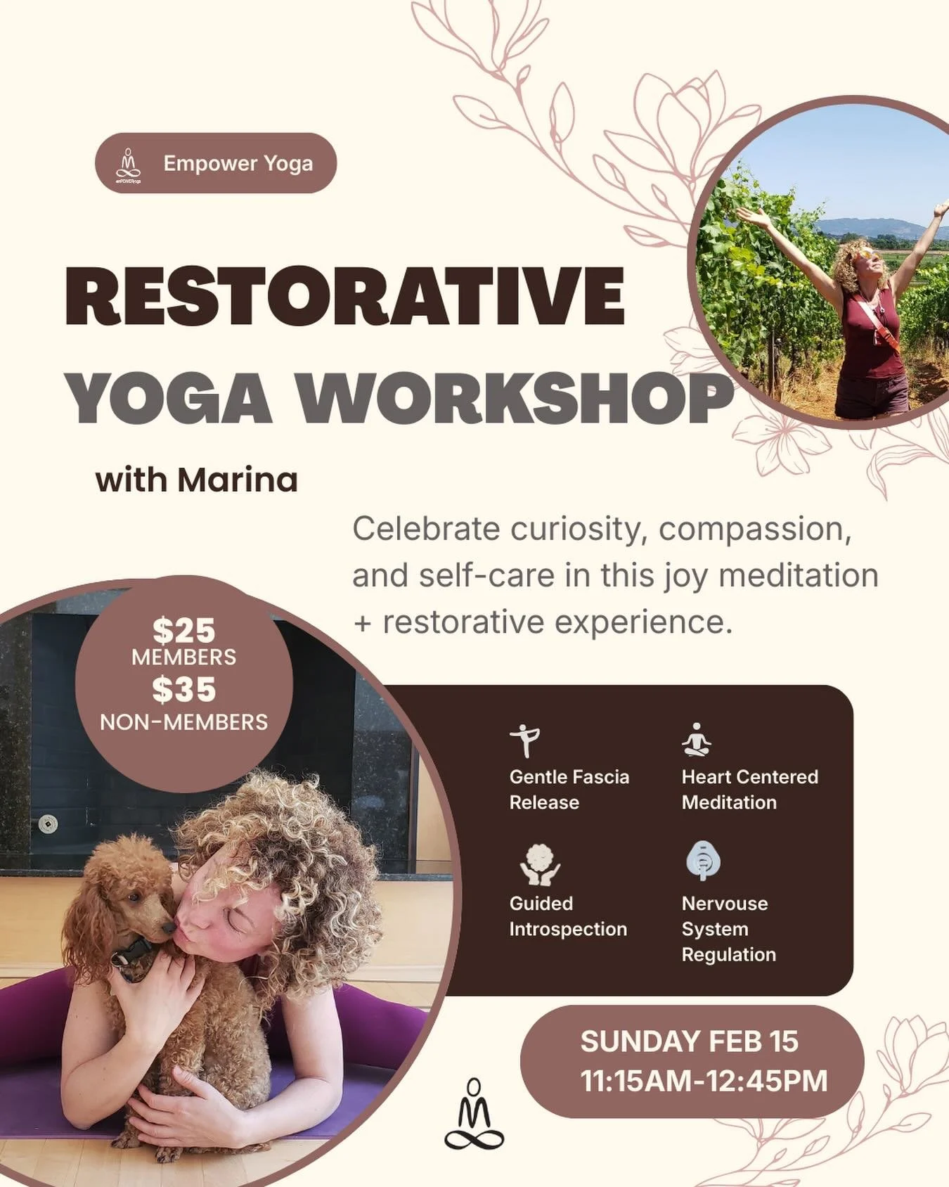 💖 Valentine&rsquo;s Weekend Restorative Yoga Workshop &ndash; Marina
📅 Sunday, Feb 15 | 11:15 am &ndash; 12:45 pm
💲 $25 members | $35 non-members

Celebrate curiosity, compassion, and self-care in this joy meditation + restorative experience. Expe