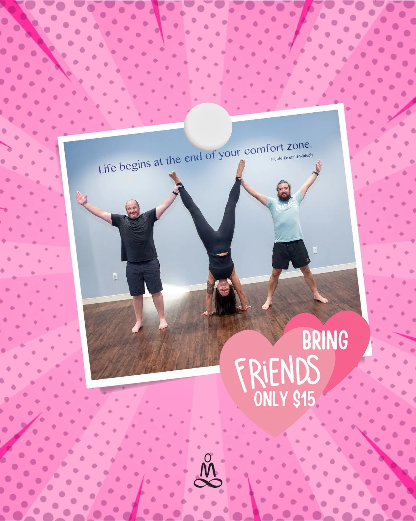 LOVE IN MOTION CHALLENGE 💖
All February long, bring a friend (or five 😉) to class for just $15 each &mdash; new clients only!

The more love you bring, the more you win:
✨ Bring as many new friends as you want
✨ Promo is valid ALL of February
✨ The