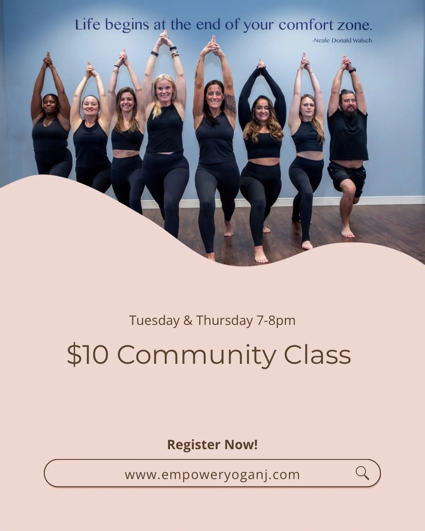 Life begins at the end of your comfort zone ✨
Join us this Tuesday and move, sweat, breathe, and connect with our Empower Yoga community. From fiery Hot HIIT Pilates to calming Community Yoga, there&rsquo;s something for everyone&mdash;morning to nig