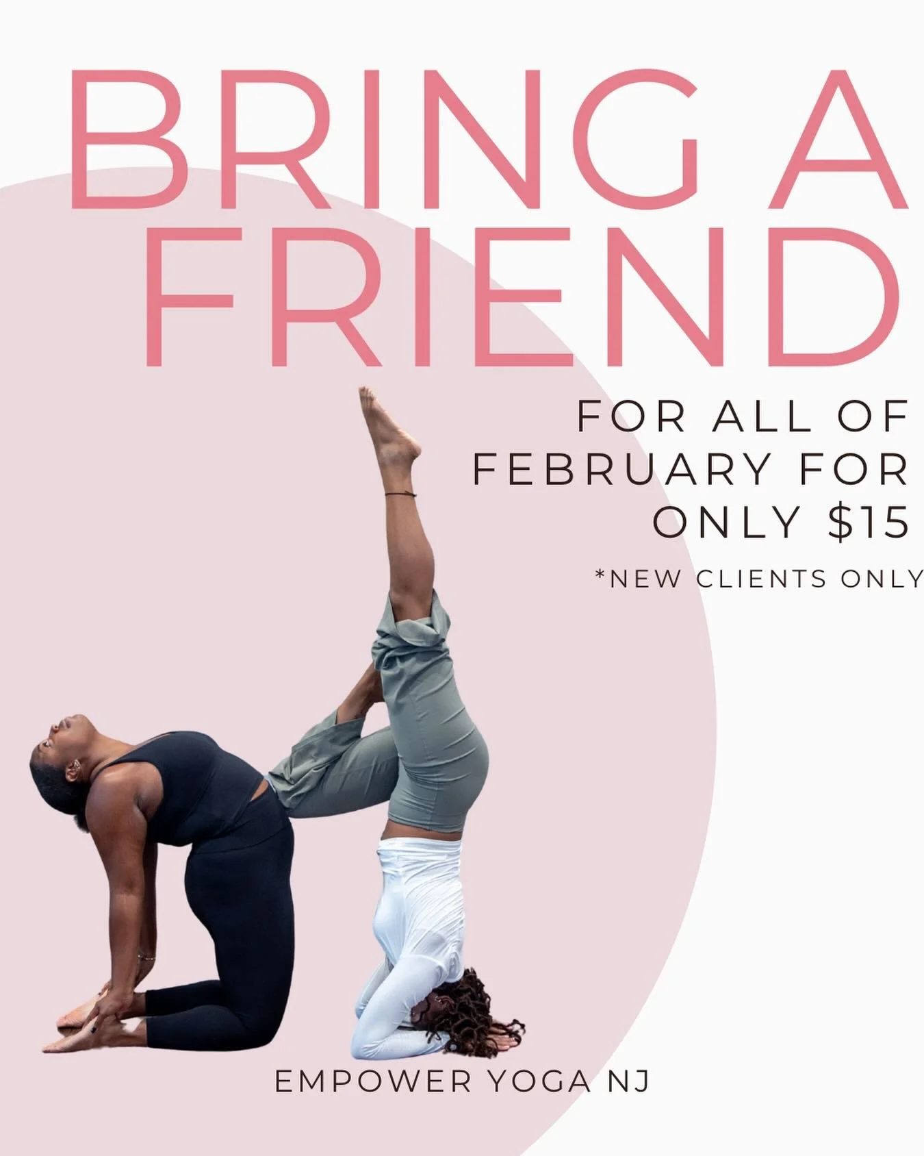 Bring a friend, bring the vibes 💖✨
All February long, new clients can try Empower Yoga for just $15 &mdash; because everything is better with a workout bestie. Tag your yoga partner and make it a date! 🧘🏽&zwj;♀️🧘🏼&zwj;♀️

Wednesday Schedule

6:0