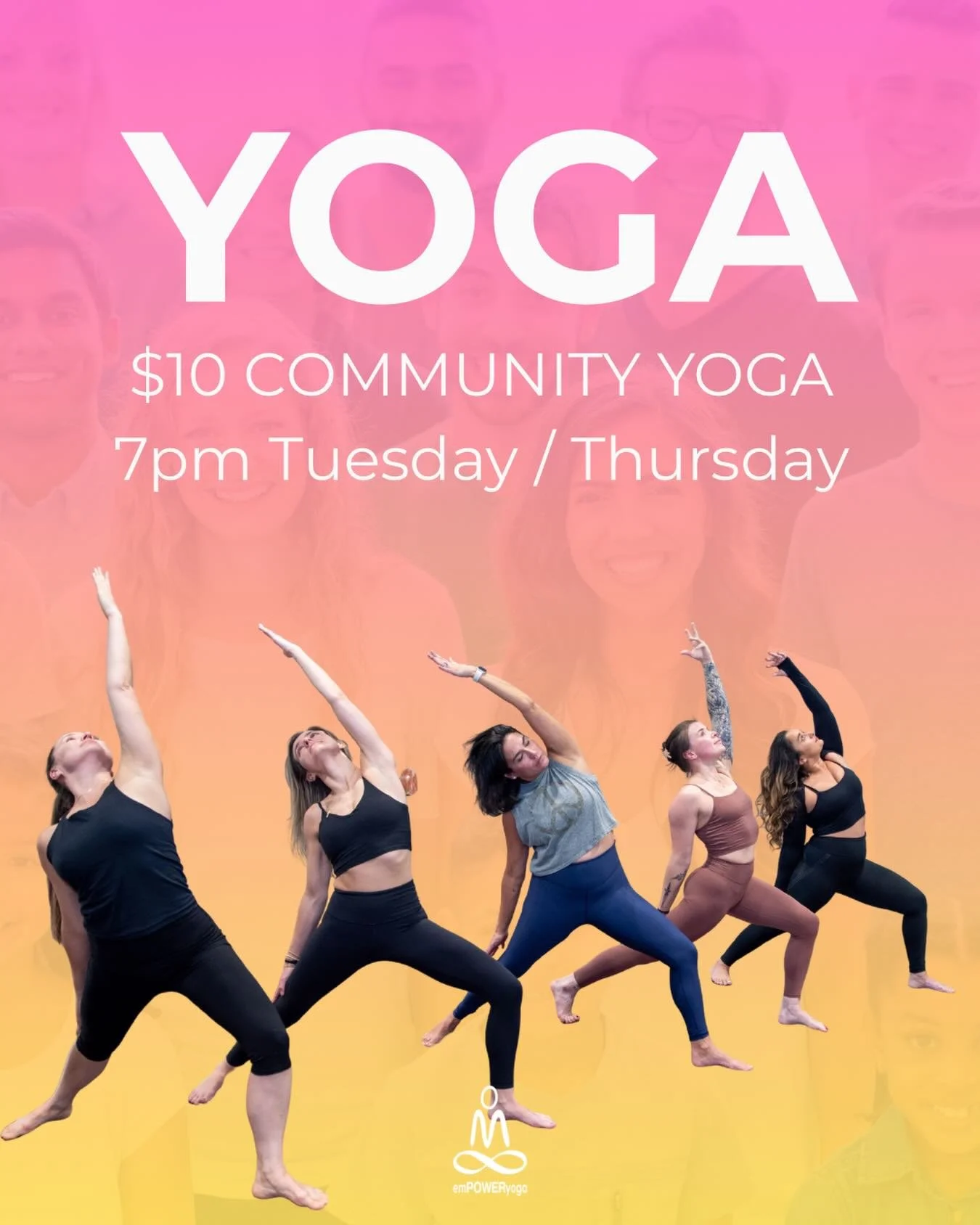 Community, connection, and movement for everyone 🧡✨

Join us for $10 Community Yoga every Tuesday &amp; Thursday at 7pm &mdash; an all-levels class designed to welcome every body and every journey.

Come as you are. Move, breathe, and grow together.