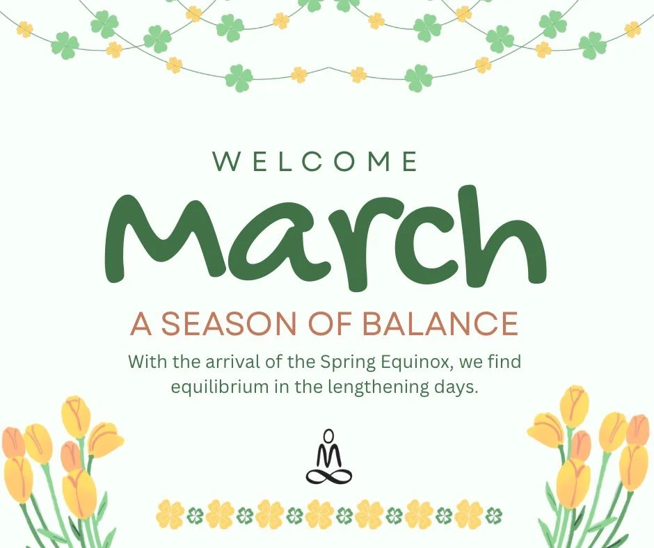 ✨ March Theme: Stillness Into Light ✨

This month, we move from winter&rsquo;s quiet into spring&rsquo;s fire&mdash;balancing effort with ease, heat with rest, and strength with reflection. In every heated flow, we&rsquo;ll explore what it means to g