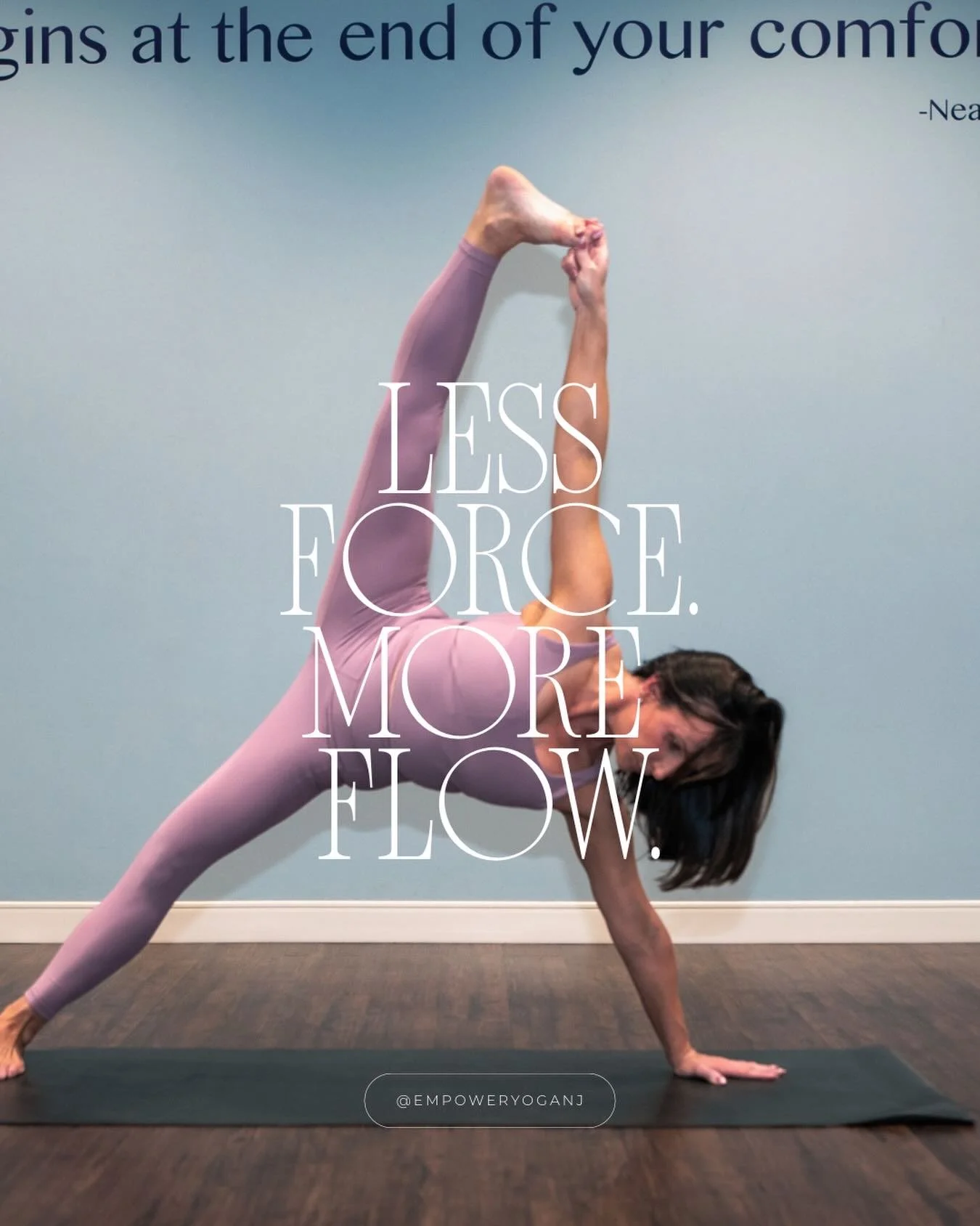 Less force. More flow. ✨

Yoga reminds us that strength doesn&rsquo;t have to be rigid. When we soften the grip, breathe a little deeper, and allow the body to move with ease, something powerful happens&mdash;balance, grace, and presence.

The practi