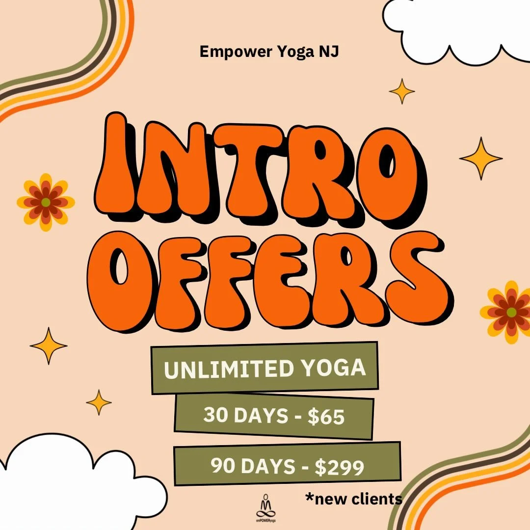Ready to start your yoga journey? ✨

Our Intro Offers are the perfect way to explore the studio, try different classes, and build a routine that feels good in your body.

🧘🏽&zwj;♂️ Unlimited Yoga
&bull; 30 Days &ndash; $65
&bull; 90 Days &ndash; $2