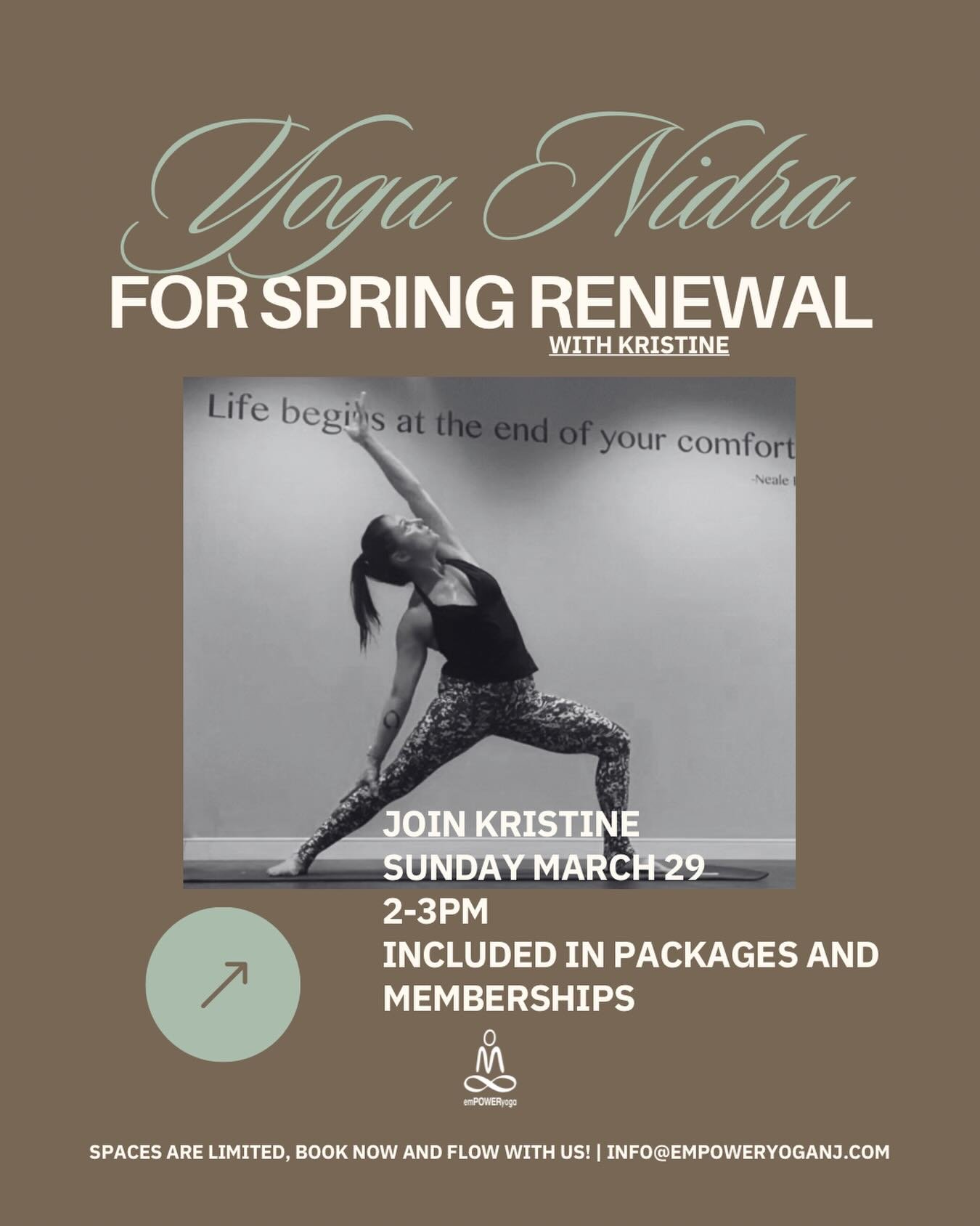 Step into spring feeling refreshed, restored, and renewed. 🌿✨

Join Kristine for a deeply relaxing Yoga Nidra practice designed to calm the nervous system, release tension, and invite deep rest for both body and mind. This guided meditation experien