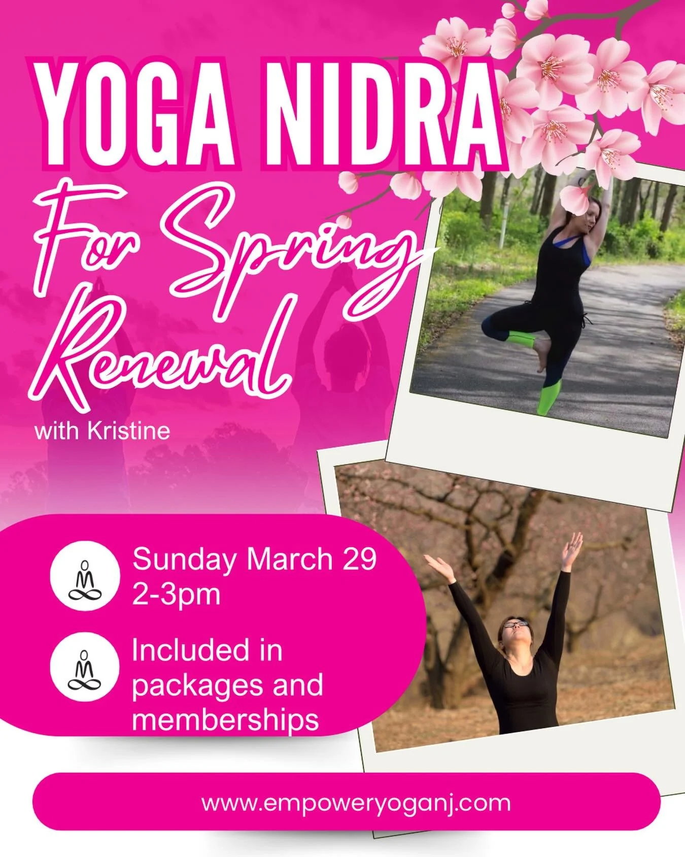 Sink into stillness. 🌸

Join us for a deeply restorative Yoga Nidra for Spring Renewal&mdash;a guided meditation designed to help you release what&rsquo;s been weighing you down and create space for new energy, clarity, and intention.

This is your 