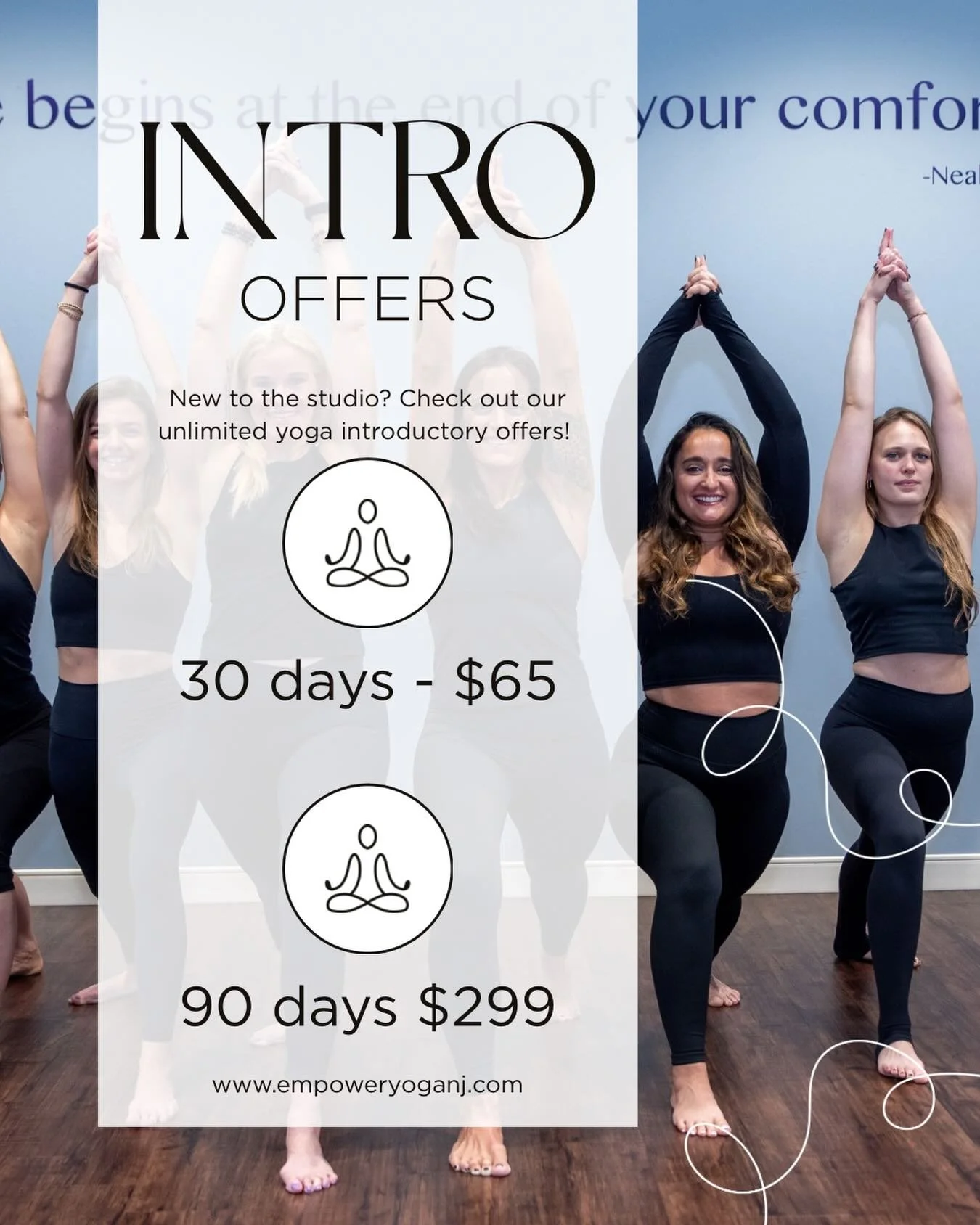 New here? This is your sign ✨

Step into the studio, find your breath, and build a practice that meets you exactly where you are. Whether you&rsquo;re just beginning or coming back home to your mat&mdash;we&rsquo;ve got you.

✨ 30 days unlimited for 