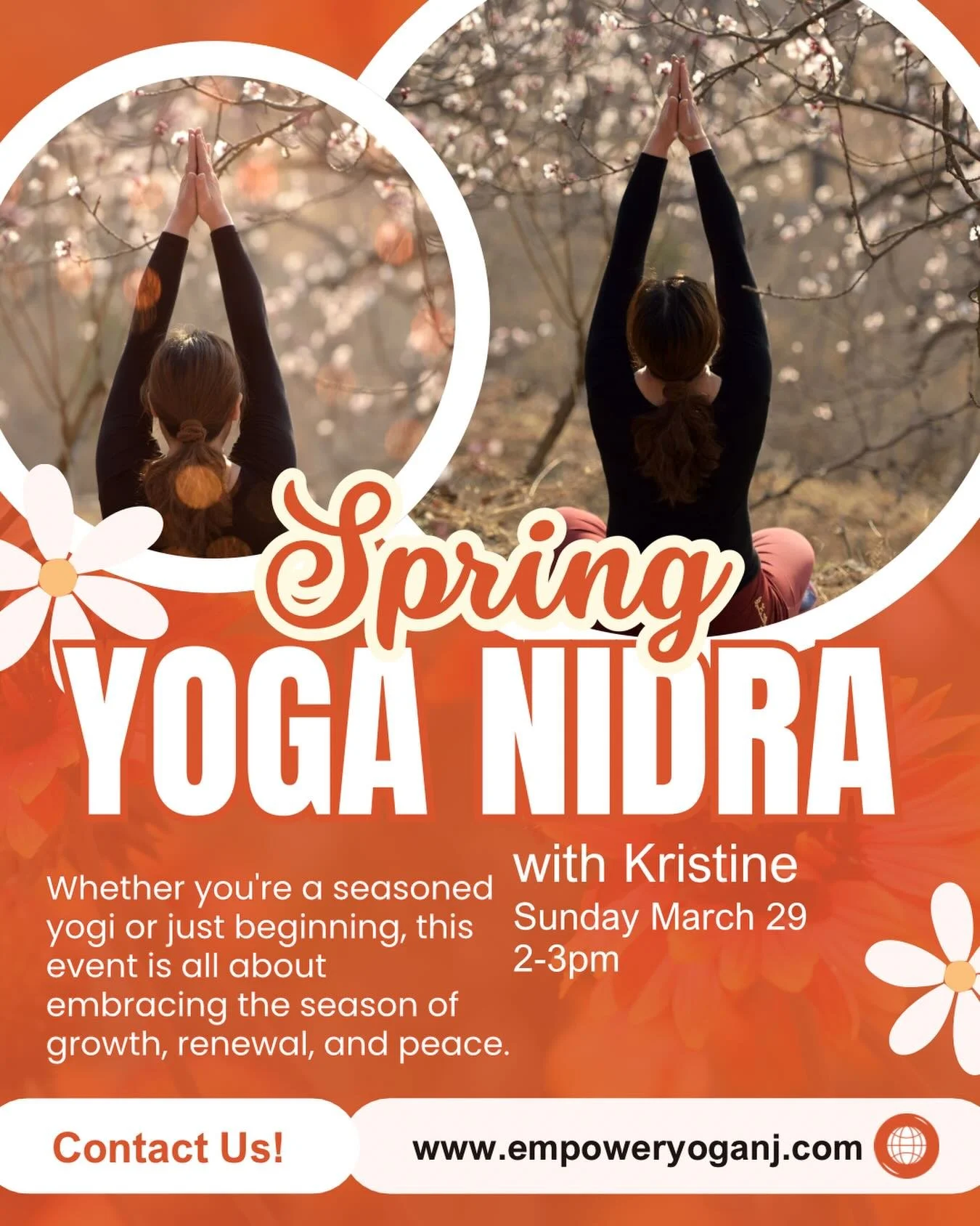 Spring is your invitation to soften, reset, and begin again 🌸✨

Join us for a deeply restorative Spring Yoga Nidra with Kristine&mdash;an experience designed to help you release what&rsquo;s been weighing you down and create space for growth, renewa