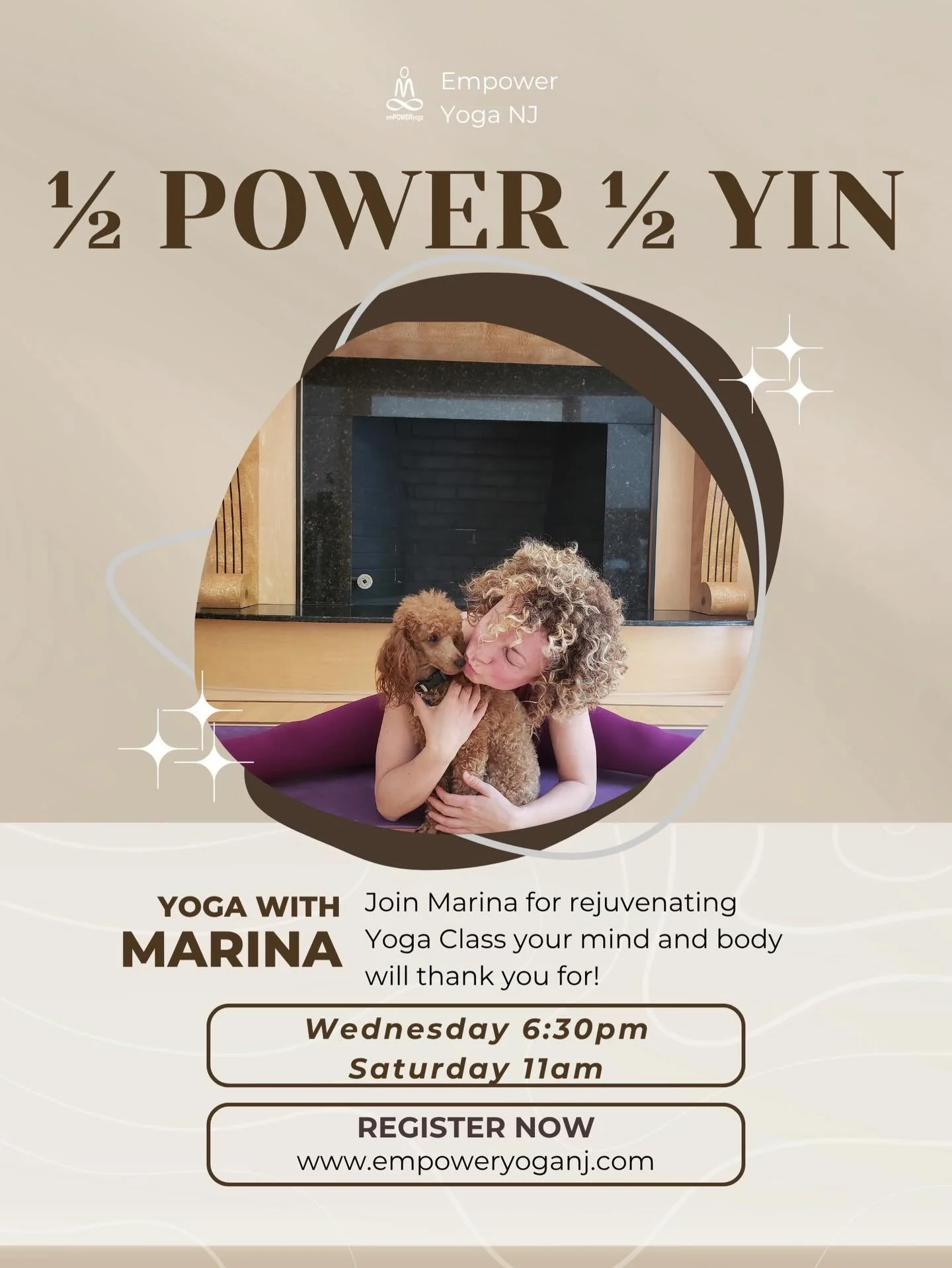 Half fire, half stillness ✨

Find your balance in Marina&rsquo;s &frac12; Power &frac12; Yin class&mdash;where strength meets surrender, and movement melts into deep rest. Build heat, then soften into it&hellip; your body and mind will thank you.

We