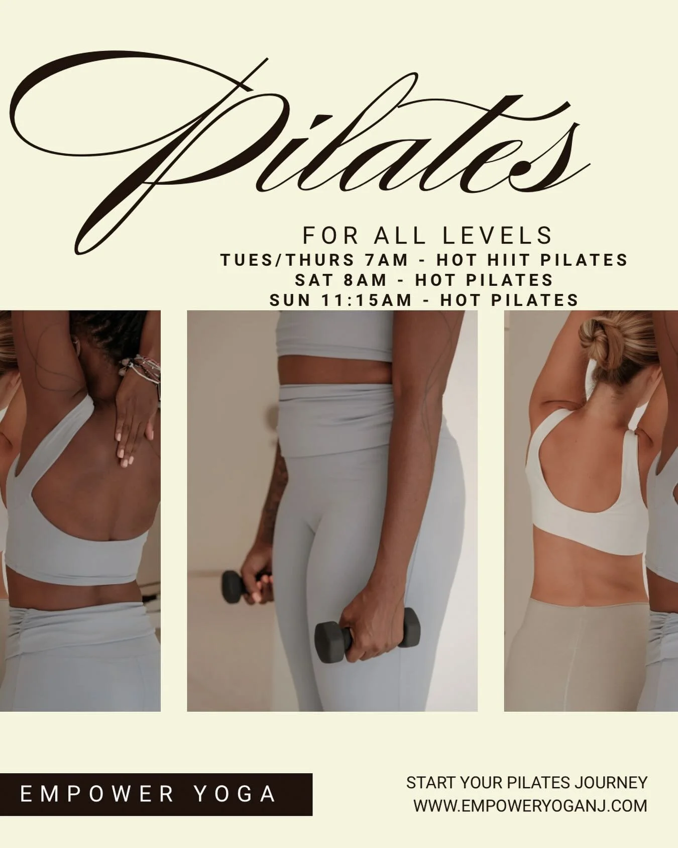 Your Pilates era starts here 🤍
Build strength, improve endurance, and move with confidence in a supportive, energizing space. Open to all levels&mdash;just show up and we&rsquo;ll handle the rest 

Thursday Schedule
7:00-7:45am
HOT HIIT Pilates (Hea