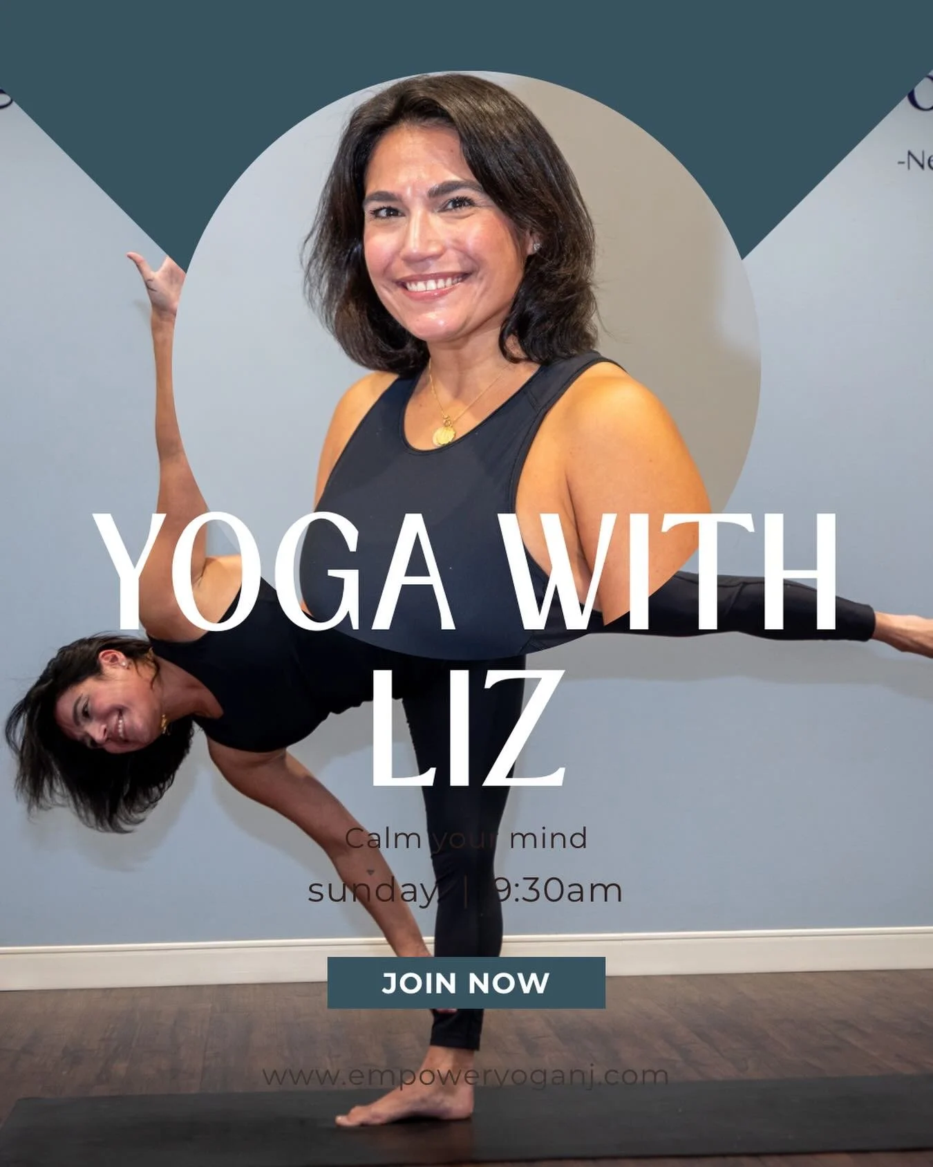 Meet Liz ✨
Strong, grounded, and ready to help you reconnect to yourself&mdash;one breath at a time. Join her Sundays at 9:30am for a class that will leave you feeling calmer, clearer, and more connected.

Whether you&rsquo;re brand new to yoga or de