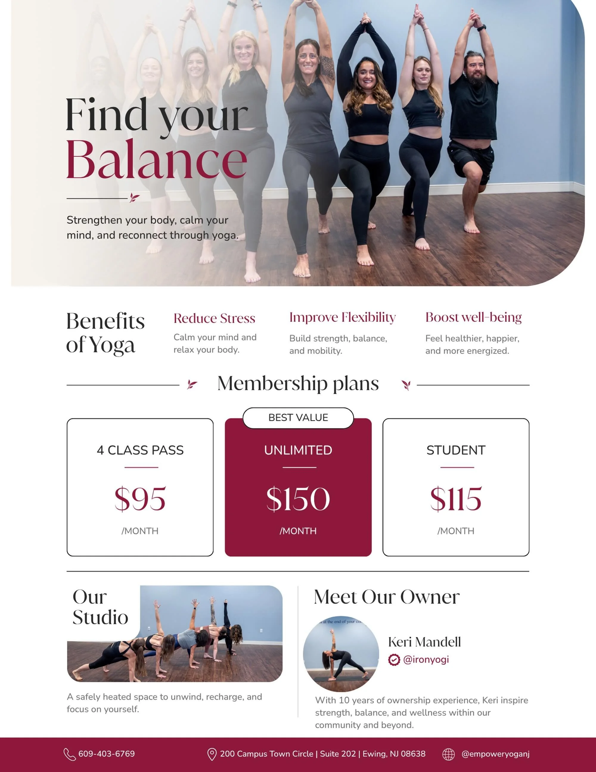 ✨ Find your balance, build your strength, and make space to reconnect. Whether you&rsquo;re looking to reduce stress, improve flexibility, or simply move your body, we have a class waiting for you.

Friday Schedule

🔥 7:00&ndash;8:00 AM &ndash; Powe