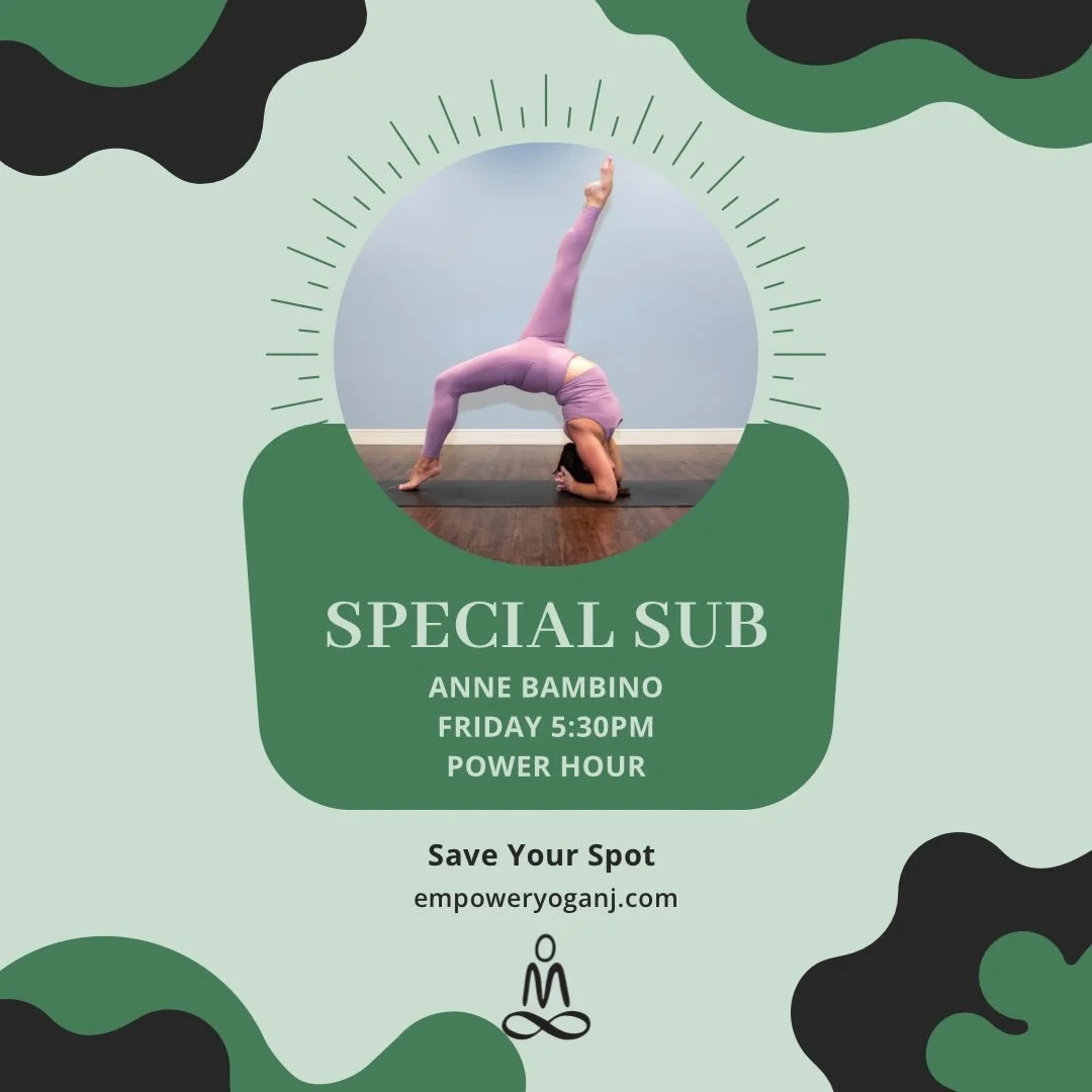 ✨ Friday night plans? We&rsquo;ve got you covered.

Join special guest teacher Anne Bambino this Friday at 5:30 PM for a powerful, energizing Power Hour designed to help you shake off the week, reconnect with your breath, and step into the weekend fe
