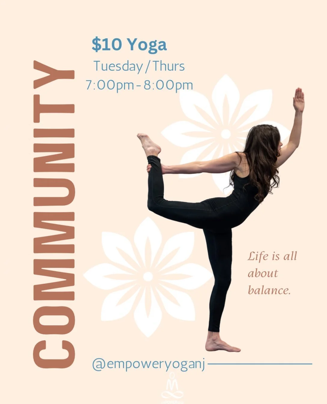 ✨ Find your balance at Empower Yoga! ✨

$10 Yoga is tonight + every Tuesday &amp; Thursday at 7PM! Come move, breathe, and reset with us. 💙

And keep the flow going tomorrow! 🧘&zwj;♀️

WEDNESDAY SCHEDULE

Wednesday Schedule

6:00-7:00am
Morning Flo