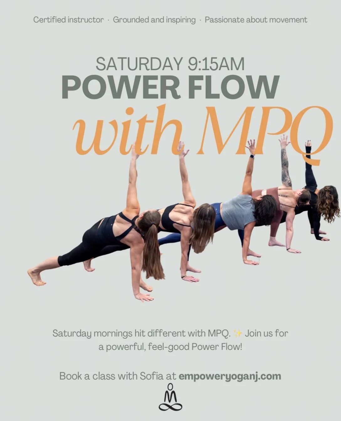 Saturday plans = POWER FLOW. 🔥✨

Join MPQ at 9:15AM for a strong, energizing practice to move, sweat, and start your weekend feeling amazing. See you on the mat! 

✨ FRIDAY AT EMPOWER ✨

Kick off your holiday weekend on the mat! 🔥

🧘🏾 9:30AM Powe