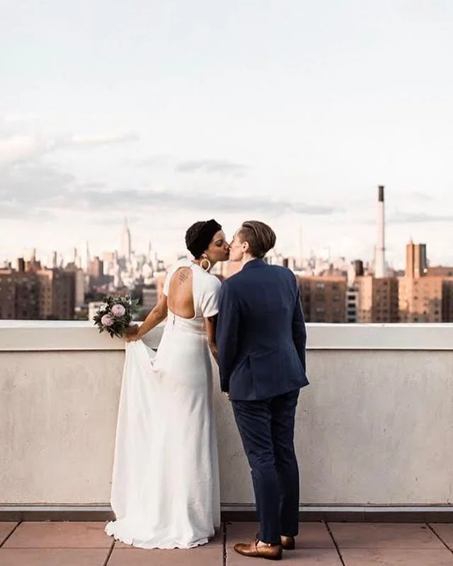 That I&rsquo;m your wife feeling ✨Love is magical.
Happy Pride to our love clubbers ✨ Kaylee in our Sullivan gown #sarahsevenloveclub 
Photographer 
@aimleephotography